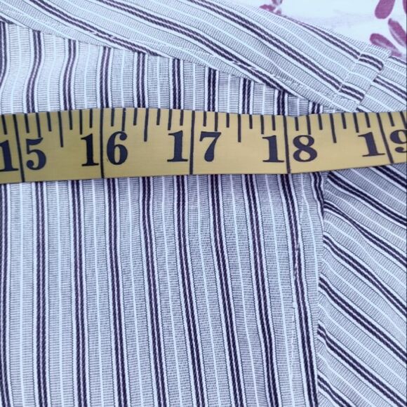 NWT Apt.9 L Slim Fit Gray Red Strips Longsleeves Button Up Men's Dress Shirt - Picture 8 of 11